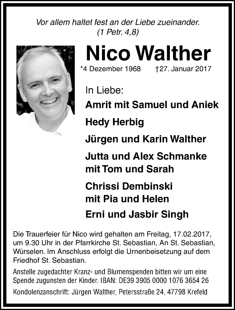  Traueranzeige für Nico Walther vom 15.02.2017 aus trauer.mein.krefeld.de