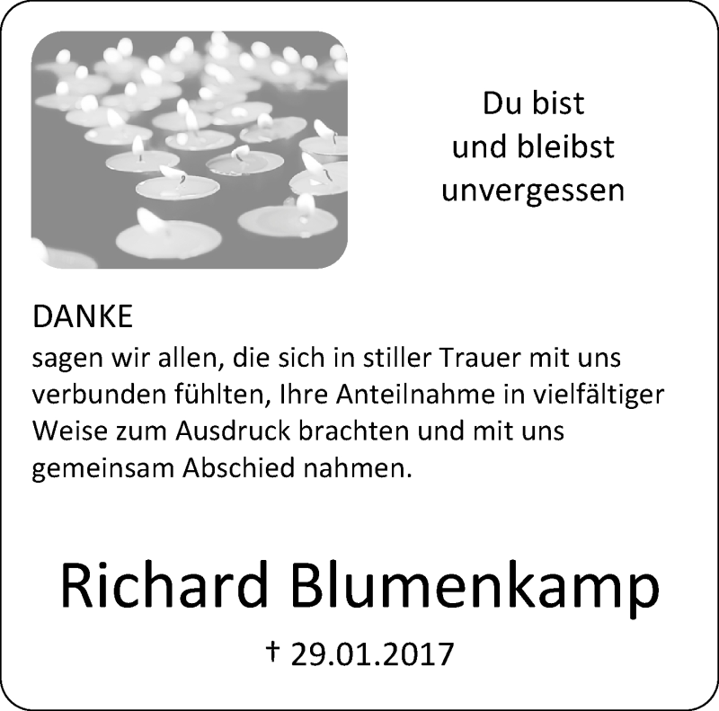  Traueranzeige für Richard Blumenkamp vom 19.02.2017 aus trauer.mein.krefeld.de