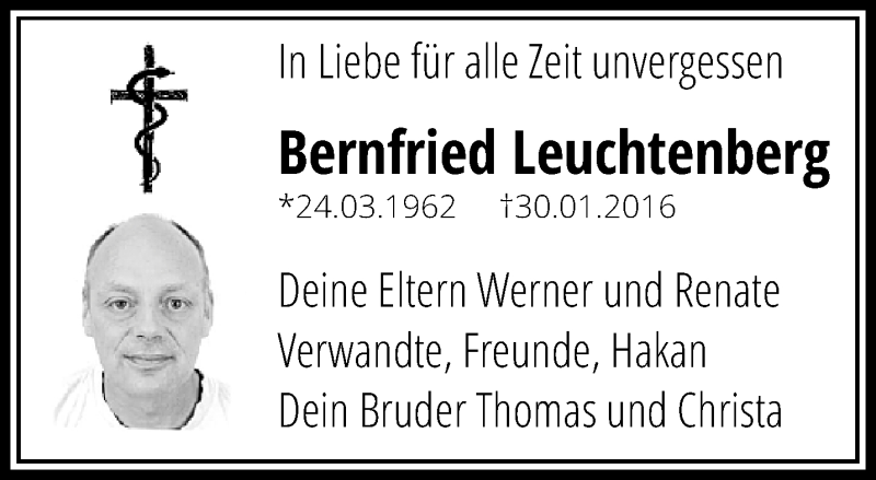  Traueranzeige für Bernfried Leuchtenberg vom 24.03.2019 aus trauer.mein.krefeld.de