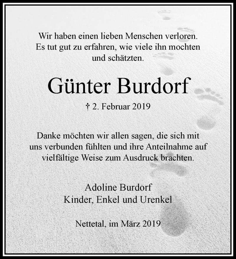  Traueranzeige für Günter Burdorf vom 03.03.2019 aus trauer.extra-tipp-moenchengladbach.de