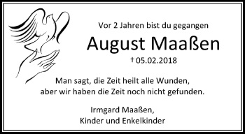 Traueranzeige von August Maaßen von trauer.extra-tipp-moenchengladbach.de