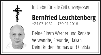 Traueranzeige von Bernfried Leuchtenberg von trauer.mein.krefeld.de