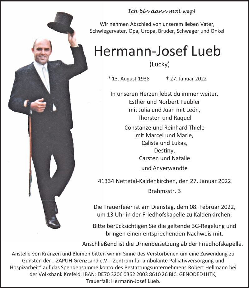  Traueranzeige für Hermann-Josef Lueb vom 30.01.2022 aus trauer.extra-tipp-moenchengladbach.de