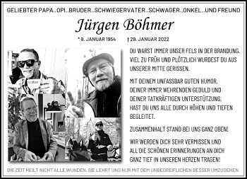 Traueranzeige von Jürgen Böhmer von trauer.extra-tipp-moenchengladbach.de