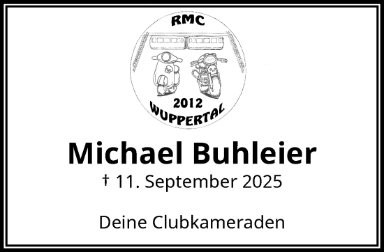 Traueranzeige von Michael Buhleier von trauer.wuppertaler-rundschau.de