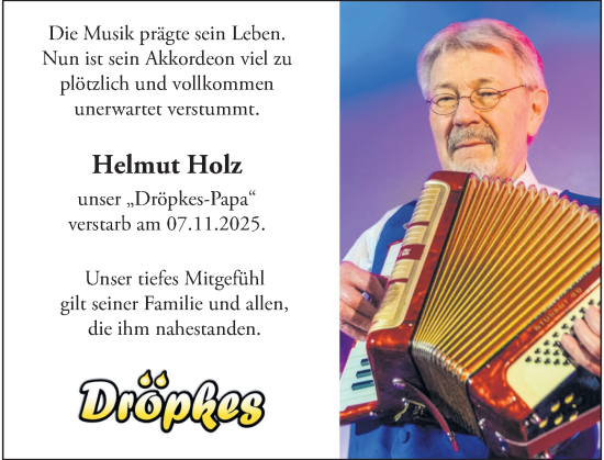 Traueranzeige von Helmut Holz von trauer.panorama-anzeigenblatt.de