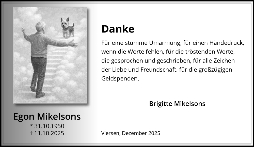  Traueranzeige für Egon Mikelsons vom 07.12.2025 aus trauer.panorama-anzeigenblatt.de
