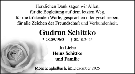 Traueranzeige von Gudrun Schittko von trauer.panorama-anzeigenblatt.de