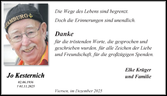 Traueranzeige von Jo Kesternich von trauer.panorama-anzeigenblatt.de