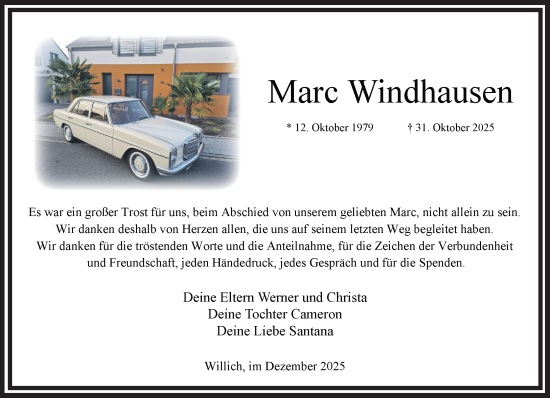 Traueranzeige von Marc Windhausen von trauer.panorama-anzeigenblatt.de