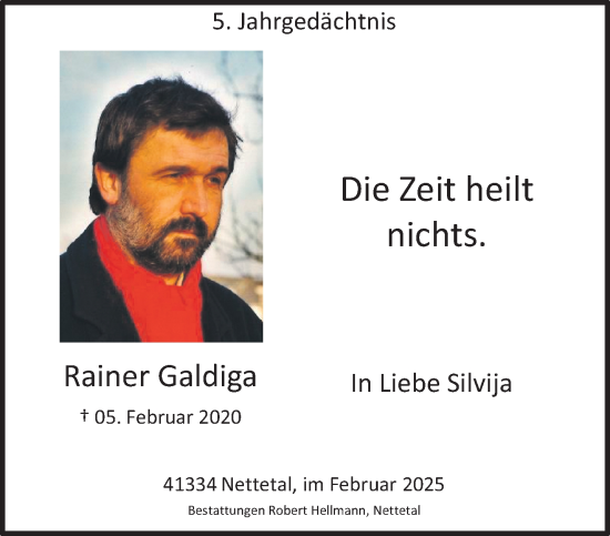Traueranzeige von Rainer Galdiga von trauer.extra-tipp-moenchengladbach.de