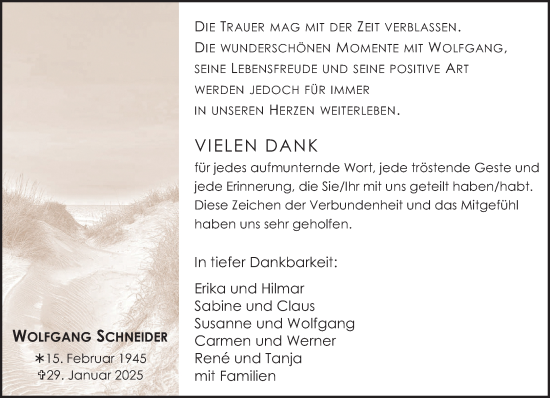 Traueranzeige von Wolfgang Schneider von trauer.extra-tipp-moenchengladbach.de