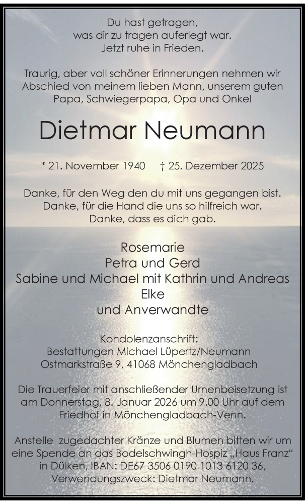  Traueranzeige für Dietmar Neumann vom 04.01.2026 aus trauer.panorama-anzeigenblatt.de