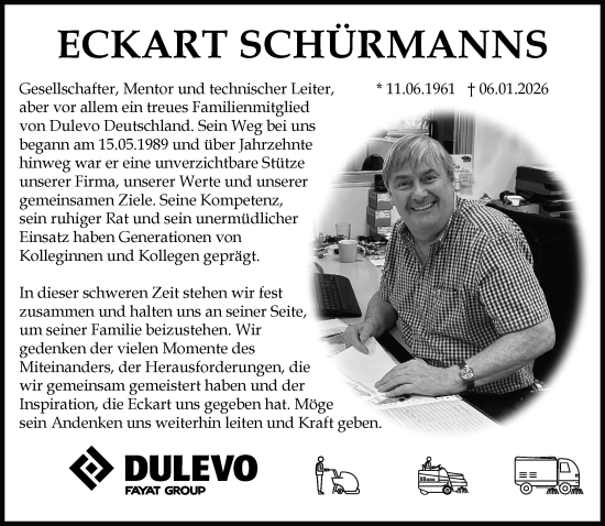 Traueranzeige von Eckart Schürmanns von trauer.panorama-anzeigenblatt.de